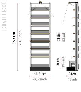CDVD 8 shelves (61.5x199cm)